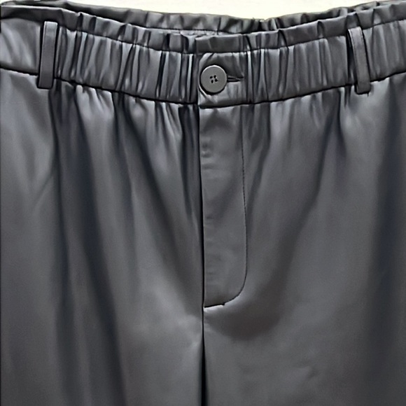VIOLETA Faux Leather Adjustable Waist Cropped Pants - Picture 6 of 12